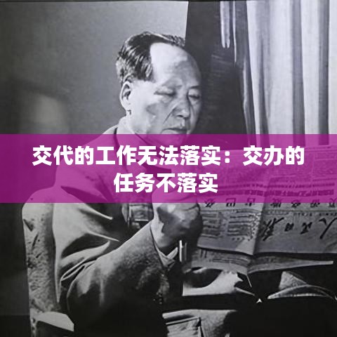 交代的工作無法落實：交辦的任務(wù)不落實 
