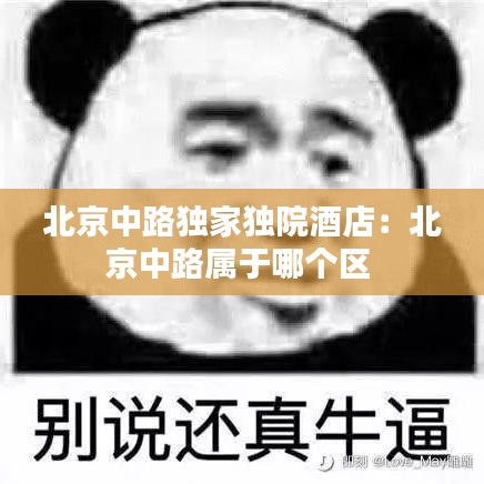 北京中路獨(dú)家獨(dú)院酒店：北京中路屬于哪個區(qū) 