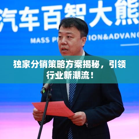 獨家分銷策略方案揭秘，引領(lǐng)行業(yè)新潮流！