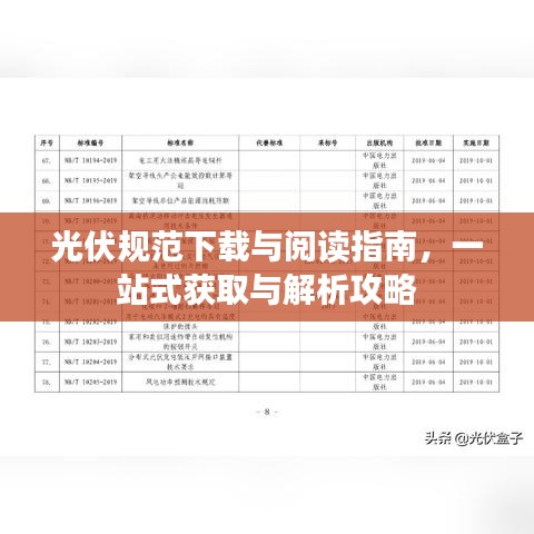 光伏規(guī)范下載與閱讀指南，一站式獲取與解析攻略