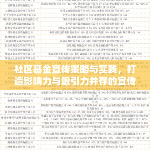 社區(qū)基金宣傳策略與實(shí)踐，打造影響力與吸引力并存的宣傳標(biāo)題