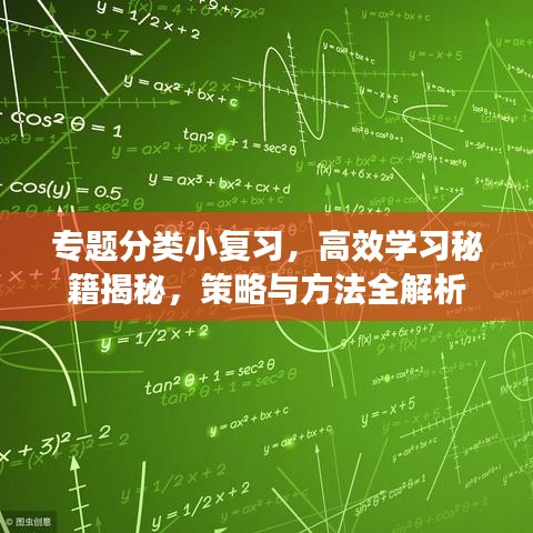 專題分類小復習，高效學習秘籍揭秘，策略與方法全解析
