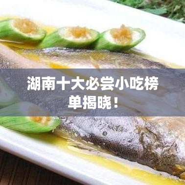 湖南十大必嘗小吃榜單揭曉！